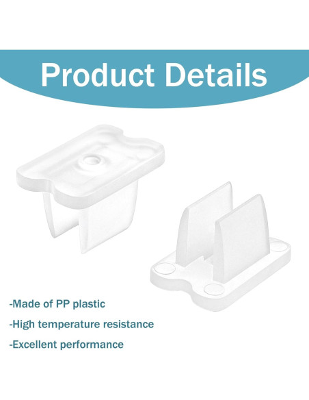 50 Clips de Luz LED Piriuuo para Tiras de 5-6mm Transparentes