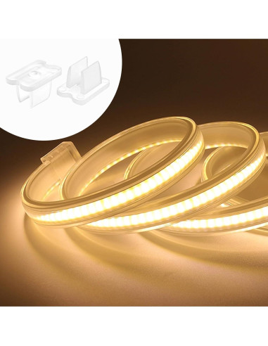 50 Clips de Luz LED Piriuuo para Tiras de 5-6mm Transparentes