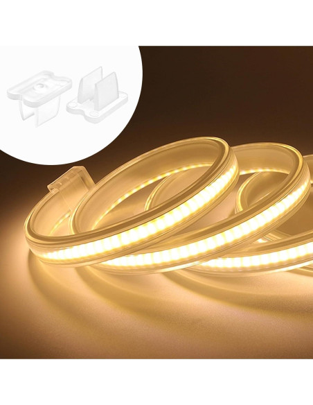 50 Clips de Luz LED Piriuuo para Tiras de 5-6mm Transparentes