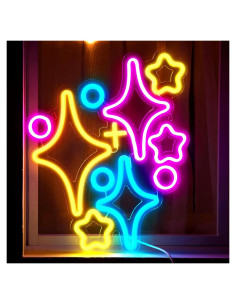 Luz de Neón Estrella Retisee 36x30 cm LED USB Decorativa