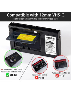 Adaptador SVHS VHSC a VHS Ottosing - Reproducción y Grabación 2