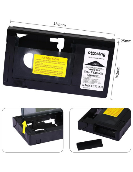 Adaptador SVHS VHSC a VHS Ottosing - Reproducción y Grabación Adaptador SVHS VHSC a VHS Ottosing - Reproducción y Grabación