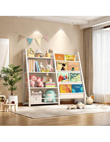 Estantería Infantil Infurnic 3 Niveles con Bolsillo Organizador