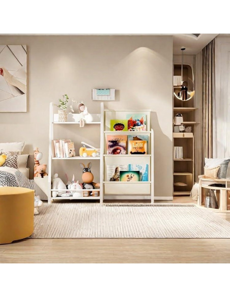 Estantería Infantil Infurnic 3 Niveles con Bolsillo Organizador