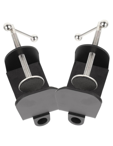 Abrazadera de Micrófono Ajustable BESPORTBLE - Metal Negro