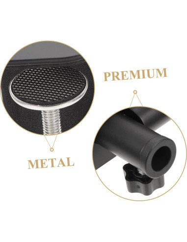 Abrazadera de Micrófono Ajustable BESPORTBLE - Metal Negro