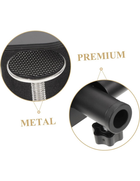 Abrazadera de Micrófono Ajustable BESPORTBLE - Metal Negro