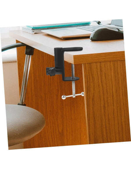 Abrazadera de Micrófono Ajustable BESPORTBLE - Metal Negro