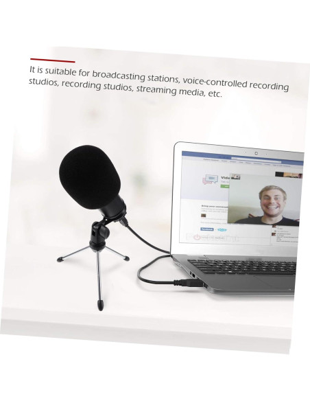 Micrófono Condensador USB Cardioide Milisten para PC - Negro