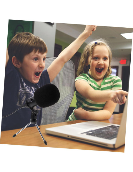 Micrófono Condensador USB Cardioide Milisten para PC - Negro