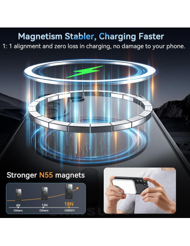 Funda OWKEY para Samsung Galaxy S22 Plus 5G Magnética Antihuellas