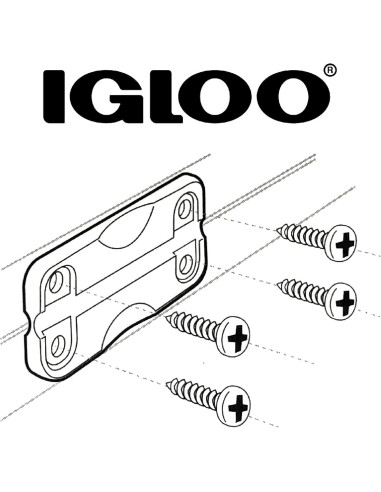 Bisagras de Plástico Igloo 24012 para Neveras, Blanco, Estándar