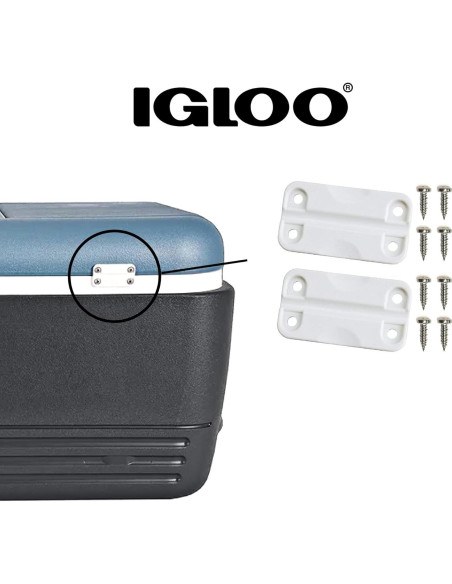 Bisagras de Plástico Igloo 24012 para Neveras, Blanco, Estándar