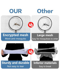 Red para Mosquitos Extra Grande WANRU 210x210x220cm para Patio 2