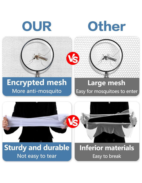 Red para Mosquitos Extra Grande WANRU 210x210x220cm para Patio