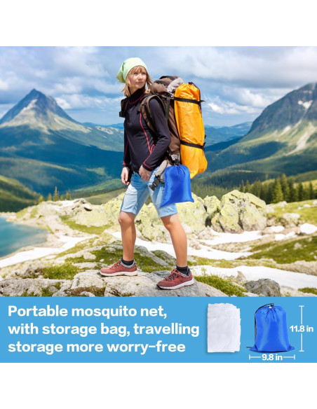 Red para Mosquitos Extra Grande WANRU 210x210x220cm para Patio