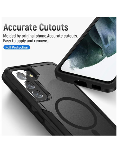 Funda Magnética para Samsung Galaxy S21 Plus Negra - A Prueba de Golpes
