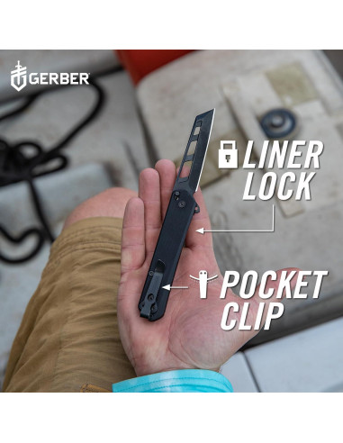 Cuchillo de bolsillo Gerber 30-001917 EDC plegable negro