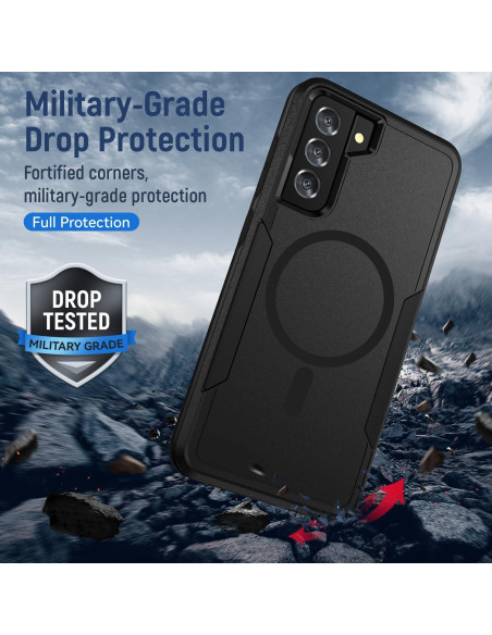 Funda Magnética para Samsung Galaxy S21 Plus Negra - A Prueba de Golpes
