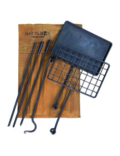 Juego de Parrilla Giratoria Bushcraft BattlBox - Acero Resistente