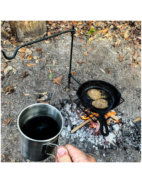 Juego de Parrilla Giratoria Bushcraft BattlBox - Acero Resistente