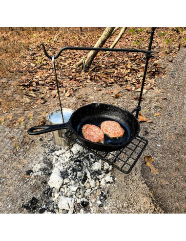 Juego de Parrilla Giratoria Bushcraft BattlBox - Acero Resistente