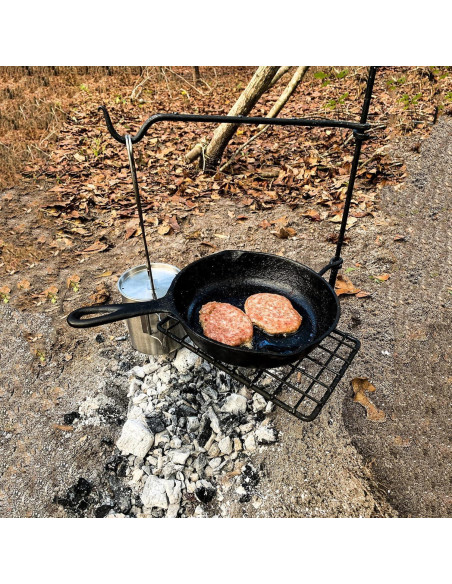Juego de Parrilla Giratoria Bushcraft BattlBox - Acero Resistente