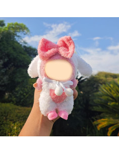 Conjunto de Ropa y Zapatos para Muñecas 17cm Lukax Conejo Rosa 4 Pcs 2