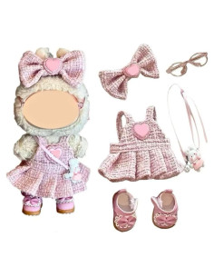 Conjunto de Ropa para Muñecas 17cm Rosa - 5 Piezas Premium