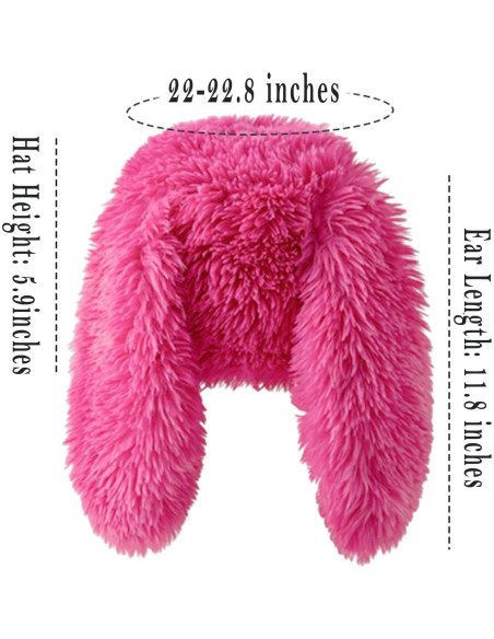 Gorro de Conejo Difuso Y2K HENWASAI para Mujeres - Tamaño Único