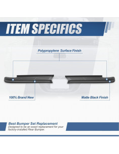 Pasos Laterales Parachoques Trasero Auto Dynasty para Toyota Tundra 2000-2006 2