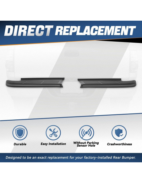 Pasos Laterales Parachoques Trasero Auto Dynasty para Toyota Tundra 2000-2006