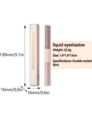 Sombra de Ojos Líquida Mate y Brillo Doble Punta MiaSarah