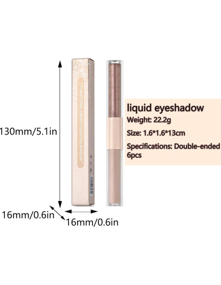 Sombra de Ojos Líquida Mate y Brillo Doble Punta MiaSarah Sombra de Ojos Líquida Mate y Brillo Doble Punta MiaSarah