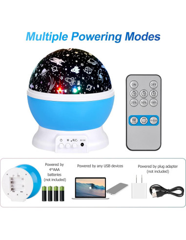 Proyector de Luz Nocturna para Bebés SUNNEST con Control Remoto