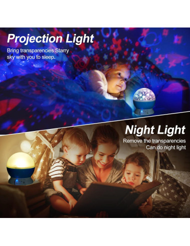 Proyector de Luz Nocturna para Bebés SUNNEST con Control Remoto