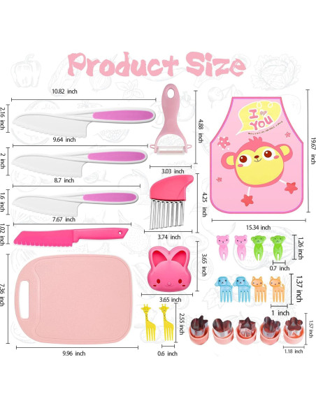 Set de Cuchillos de Cocina Montessori para Niños FIRITHYC Set de Cuchillos de Cocina Montessori para Niños FIRITHYC
