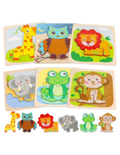 Rompecabezas de Madera Montessori LOVESTOWN para Niños 1-4 Años