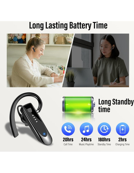 Auricular Bluetooth Inalámbrico Atheewon H08 con Micrófono y Cancelación de Ruido Auricular Bluetooth Inalámbrico Atheewon H08 con Micrófono y Cancelación de Ruido