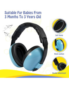 Auriculares Canceladores de Ruido para Bebés Azul - Protección Auditiva NRR 21dB 2