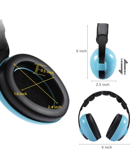 Auriculares Canceladores de Ruido para Bebés Azul - Protección Auditiva NRR 21dB