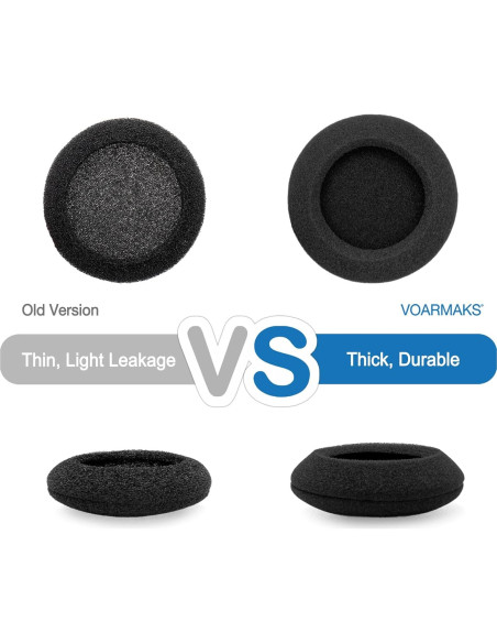 5 Pares Almohadillas de Espuma Voarmaks 60mm para Auriculares