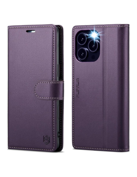 Funda de Cartera FLIPALM para iPhone 16 Pro Max - Púrpura