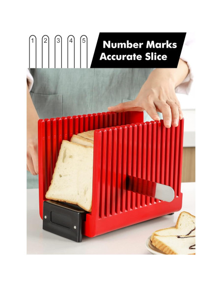 Cortador de Pan Geedel Plegable y Compacto Sin BPA 24.5x14x19cm