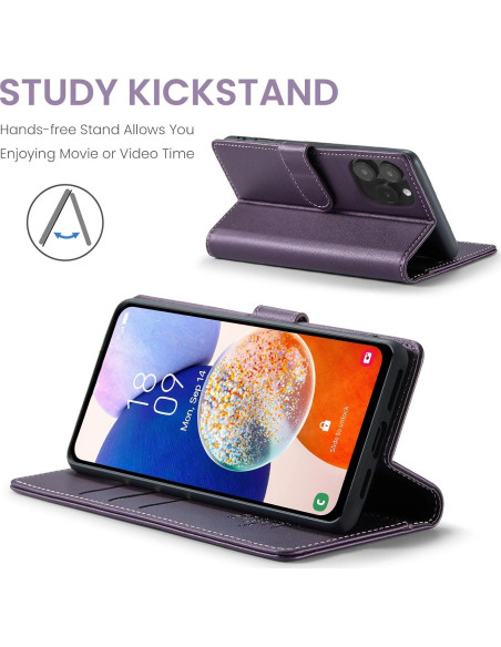 Funda de Cartera FLIPALM para iPhone 16 Pro Max - Púrpura