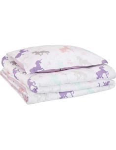 Conjunto Edredón y Funda de Almohada Amazon Basics Unicornios 2