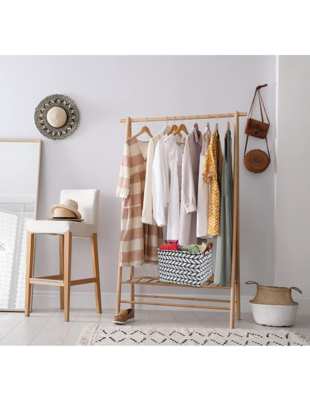 Cesta de Almacenamiento Plegable HIYAGON 3 Rayas Grises 3 Unidades