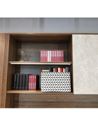 Cesta de Almacenamiento Plegable HIYAGON 3 Rayas Grises 3 Unidades