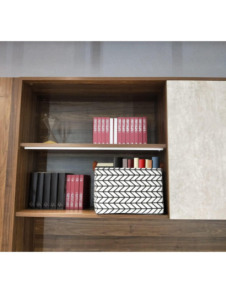 Cesta de Almacenamiento Plegable HIYAGON 3 Rayas Grises 3 Unidades