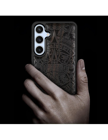 Funda de Madera Carveit para Galaxy S24 FE - Diseño Maya